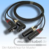 Musikerkabel.de R000100 Stereokabel 2x XLR female gewinkelt - 2x XLR male 1,0m