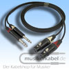 Musikerkabel.de R000118 Stereokabel 2x Klinke 6,3mm - 2x XLR female symmetrisch 2,5m