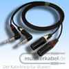 Musikerkabel.de R000130 Stereokabel 2x Klinke 6,3mm gew. - 2x XLR male symmetrisch 1,0m
