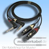 Musikerkabel.de R000137 Stereokabel 2x Klinke 6,3mm gew. - 2x XLR fem. symmetrisch 2,0m