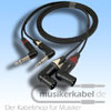 Musikerkabel.de R000142 Stereokabel 2x Klinke 6,3mm gew. - 2x XLR male gew. symm. 2,0m