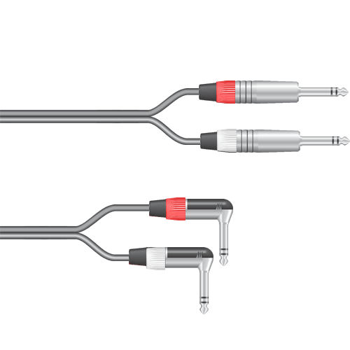 Musikerkabel.de R000150 Stereokabel 2x Klinke 6,3mm - 2x Klinke 6,3mm gew. symm. 1,0m