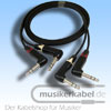 Musikerkabel.de R000155 Stereokabel 2x Klinke 6,3mm gew. - 2x Klinke 6,3 gew. sym. 1,0m