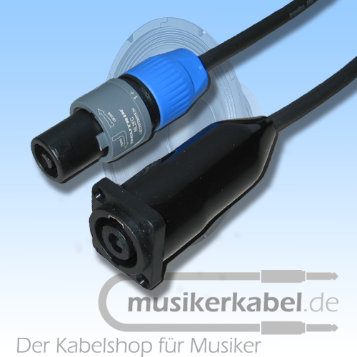 Musikerkabel.de R000200 Speakonstecker 2pol an Speakonbuchse 4pol 1+/1- 50cm