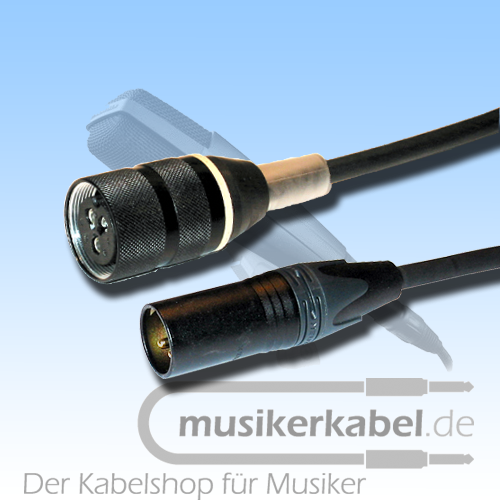Musikerkabel.de R000216 DIN-Kupplung 3pol. M25-Verr. an XLR-Stecker, hochwertig, 1m 
