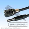 Musikerkabel.de R000222 DIN-Kupplung 3pol. M25-Verr. an Klinke 6,3mm sym., hochw., 2,5m