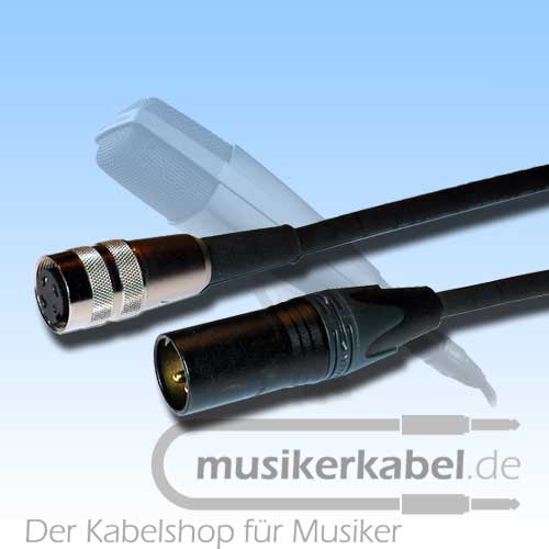 Musikerkabel.de R000226 DIN-Kupplung 3pol. M16-Verr. an XLR-Stecker, hochwertig, 1m