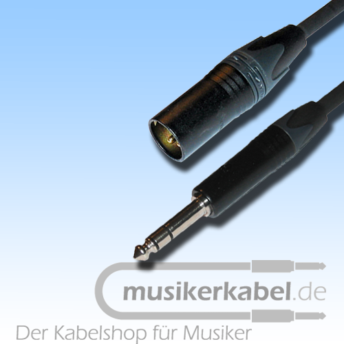Musikerkabel.de R000265 Adapter Klinke 6,3mm stereo, XLR 3pol male, 25cm