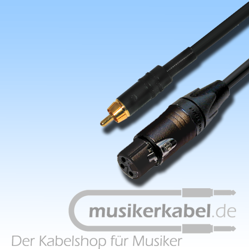 Musikerkabel.de R000269 Adapter Cinch, XLR 3pol female, 25cm 