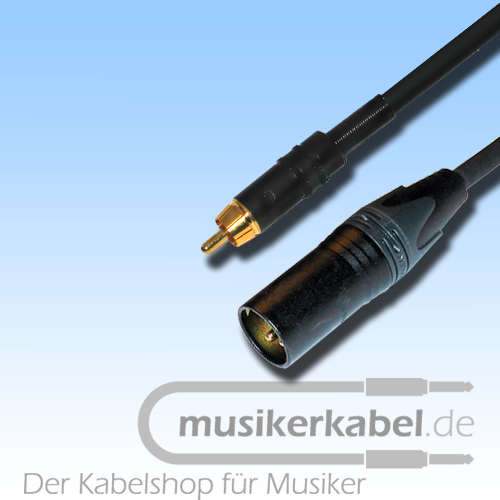 Musikerkabel.de R000270 Adapter Cinch, XLR 3pol male, 25cm