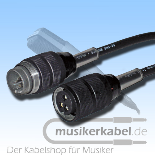 Musikerkabel.de R000335 Mikrofon-Verlängerung DIN 45599 D (Groß-Tuchel 28mm 3polig) 5m