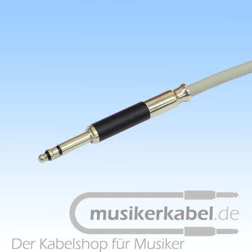 Musikerkabel.de R000378 TT-Phone, offenes Ende, 2m, Kabel grau, Stecker blau