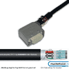 Musikerkabel.de R000591 24 Kanal Multicore, Harting 72DD female, gewinkelt, offenes Ende, SC-Mistral 25m