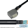 Musikerkabel.de R000564 24 Kanal Multicore, Harting 72DD male, gewinkelt, offenes Ende, SC-QMC 15m