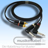 Musikerkabel.de R000976 Stereokabel 2x Cinch - 2x Klinke 6,3mm gewinkelt 2,5m