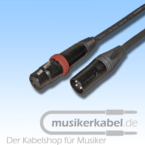 Musikerkabel.de R001051 Mikrofonkabel XLR 3pol female schaltbar, XLR 3pol male, 2,5m