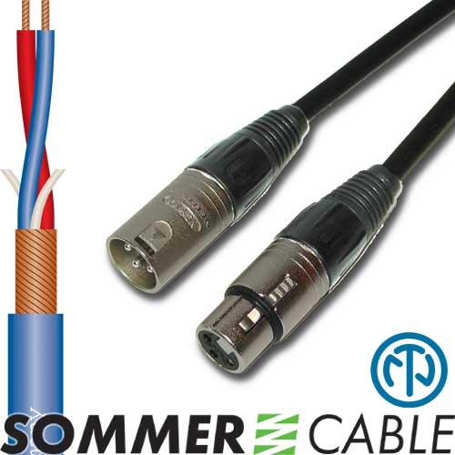 Sommer cable SG01-0050-SW Sommer Cable The Stage 22, 2x Neutrik XLR, 0,5m, schwarz