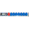 Sommer cable SV62-sw Multipin-Schuko-Auflösung 2x 16pol. 6 Steckdosen Alu schwarz