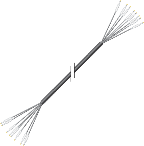 Sommer cable SL04-2S-1000 Mistral, 4x Klinke 6,3mm stereo, 10m, Amphenol-Stecker