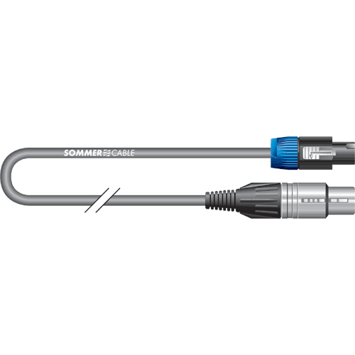 Sommer cable ME22-0250-225 Speakon 2pol an XLR female, 2x 2,5qmm, Sommer Cable Meridian 2,5m