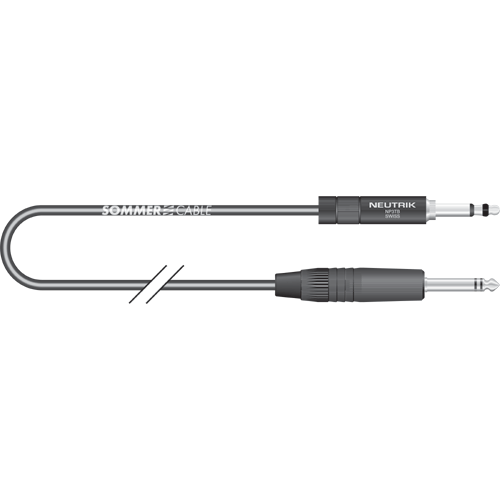 Sommer cable GO2R-0050-SW B-Gauge stereo an Klinkenstecker 6,3mm stereo, 0,5m schwarz