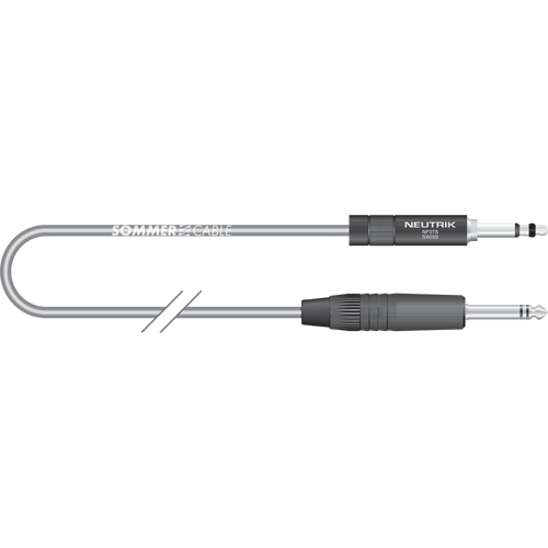Sommer cable GO2R-0025-GR B-Gauge stereo an Klinkenstecker 6,3mm stereo, 0,25m grau