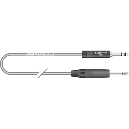 Sommer cable GO2R-0050-GR B-Gauge stereo an Klinkenstecker 6,3mm stereo, 0,5m grau