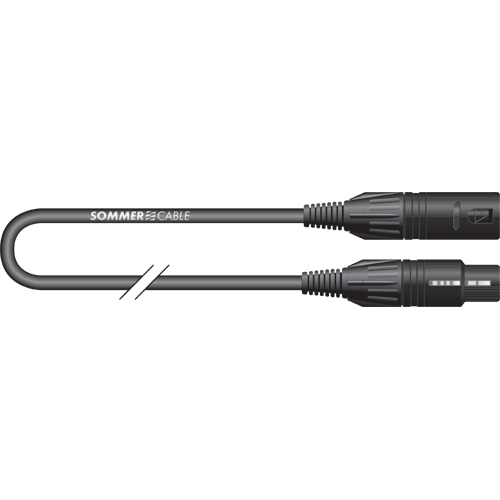 Sommer cable BP08-0250-434-SW Outdoor-DMX-Kabel 5pol XLR Neutrik, Sommer Cable, voll belegt, 2,5m