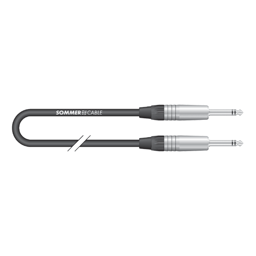 Sommer cable CS06-0100-SW Sommer Cable Club Series 2x Klinke 6,3mm stereo, 1,00m schwarz