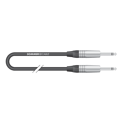Sommer cable CS06-0500-SW Sommer Cable Club Series 2x Klinke 6,3mm stereo, 5,00m schwarz
