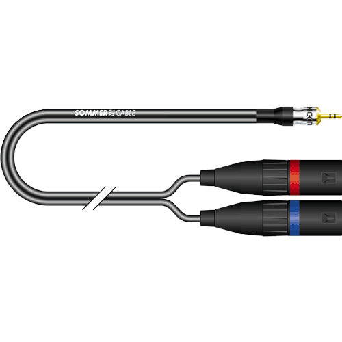 Sommer cable ON9V-0025-SW Sommer Cable Onyx Klinke 3,5mm stereo an 2x XLR male, 0,25m