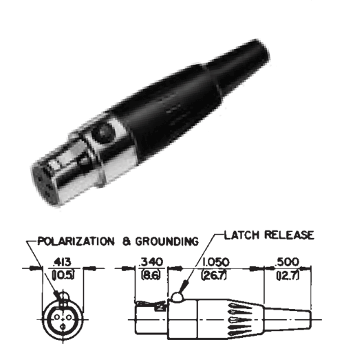 Switchcraft TA3F Switchcraft TA3F Mini-XLR-Stecker 3pol. female